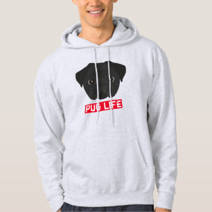 Black Pug Life Hoodie