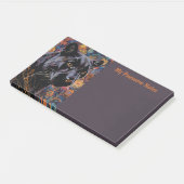 Black Puma Cat Boho My Pawsome Personal Post-it Klebezettel (angewinkelt)