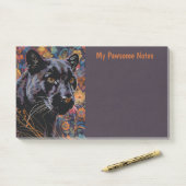 Black Puma Cat Boho My Pawsome Personal Post-it Klebezettel (Auf Schreibtisch)