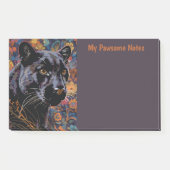 Black Puma Cat Boho My Pawsome Personal Post-it Klebezettel (Vorderseite)