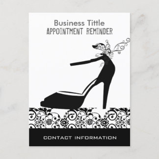 Black Pump High Heels Schönheit Mode Ernennung Postkarte