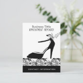 Black Pump High Heels Schönheit Mode Ernennung Postkarte (Stehend Vorderseite)