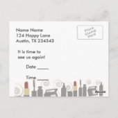 Black Pump High Heels Schönheit Mode Ernennung Postkarte (Rückseite)