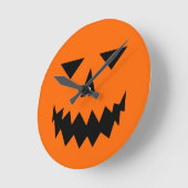 Black Pumpkin Face Clock Große Wanduhr (Winkel)