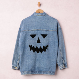 Black Pumpkin Face Denim Jacket Jeansjacke