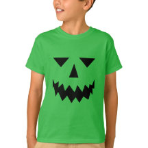 Black Pumpkin Face T - Shirt (Child)