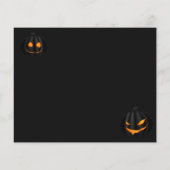 Black Pumpkin Halloween-Party Einladung Flyer (Hinten)