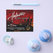 Black Pumpkin Halloween-Party Einladung Flyer (Einzeln)