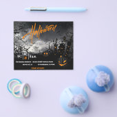 Black Pumpkin Halloween-Party Einladung Flyer (Einzeln)