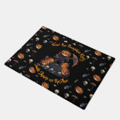 🖤 Black Pumpkin King Halloween Doormat 🎃 Fußmatte (Schrägansicht)