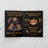 🖤 Black Pumpkin King Halloween 🎃 Einladung (Innenseite)