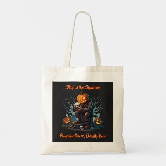 🖤 Black Pumpkin King Halloween Tasche 🎃 (Rückseite)
