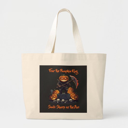 🖤 Black Pumpkin King Halloween Tasche 🎃 (Vorne)