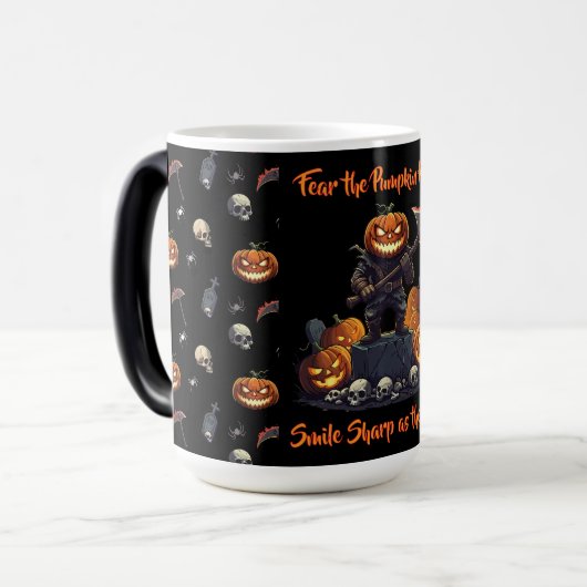 🖤 Black Pumpkin King Halloween Tasse 🎃 (Vorderseite Links)