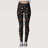 🖤 Black Pumpkin King Kid Leggings 🎃 (Vorderseite)