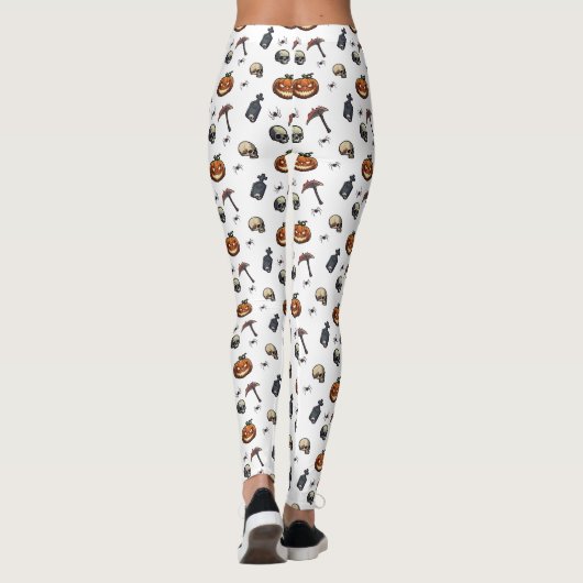 🖤 Black Pumpkin King Kid Leggings 🎃 (Rückseite)