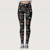 🖤 Black Pumpkin King Kid Leggings 🎃 (Vorderseite)