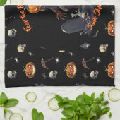 🖤 Black Pumpkin King Kitetücher 🎃 Geschirrtuch (Gefaltet)