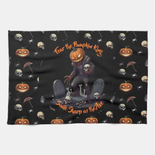 🖤 Black Pumpkin King Kitetücher 🎃 Geschirrtuch
