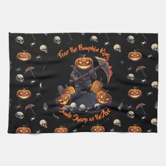 🖤 Black Pumpkin King Kitetücher 🎃 Geschirrtuch (Horizontal)