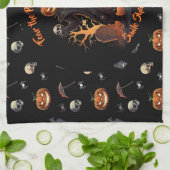 🖤 Black Pumpkin King Kitetücher 🎃 Geschirrtuch (Gefaltet)
