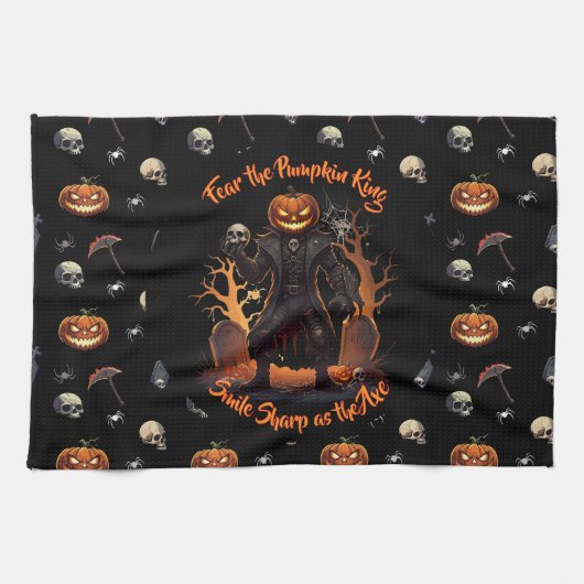 🖤 Black Pumpkin King Kitetücher 🎃 Geschirrtuch (Horizontal)