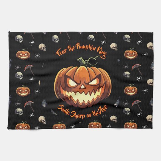🖤 Black Pumpkin King Kitetücher 🎃 Geschirrtuch (Horizontal)