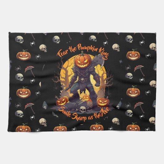 🖤 Black Pumpkin King Kitetücher 🎃 Geschirrtuch (Horizontal)