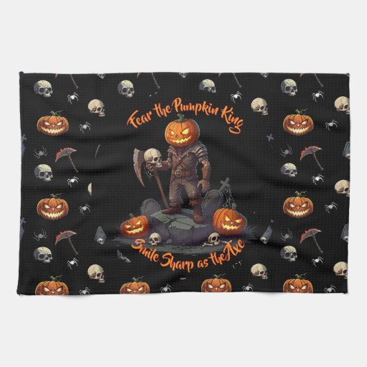🖤 Black Pumpkin King Kitetücher 🎃 Geschirrtuch (Horizontal)
