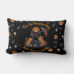 🖤 Black Pumpkin King Throw Kissen 🎃