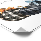 Black Pumpkins Baby Duschkarten und Geschenke Poster (Ecke)