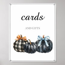 Black Pumpkins Baby Duschkarten und Geschenke