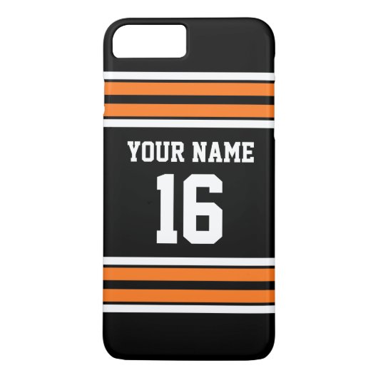 Black Pumpkn Orange Team Jersey Name Case-Mate iPhone Hülle (Rückseite)