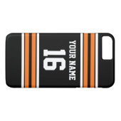 Black Pumpkn Orange Team Jersey Name Case-Mate iPhone Hülle (Rückseite (Horizontal))