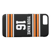 Black Pumpkn Orange Team Jersey Name Case-Mate iPhone Hülle (Rückseite (Horizontal))