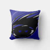 Black Punk-Fraktal Kissen (Vorderseite)