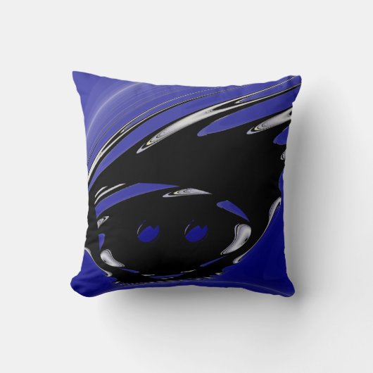 Black Punk-Fraktal Kissen (Vorderseite)