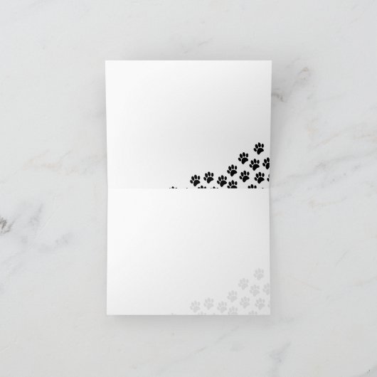 Black Puppy Paw Prints  (Innenseite)