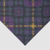 BLACK PURPLE GOLD GLITTER CHRISTMAS PLAID SEIDENPAPIER (Ausschnitt)