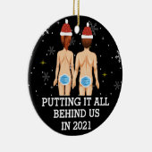 Black Putting alles hinter uns im Jahr 2021 Keramik Ornament (Rechts)