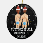 Black Putting alles hinter uns im Jahr 2021 Keramik Ornament (Links)