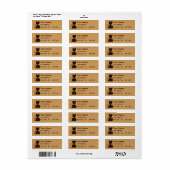 Black Puzzle Cat Address Labels (Vorne)