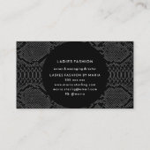 Black Python Skin Business Card Visitenkarte (Rückseite)