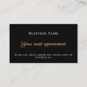 Black QR business customer client appointment card Rabattkarte (Vorderseite)