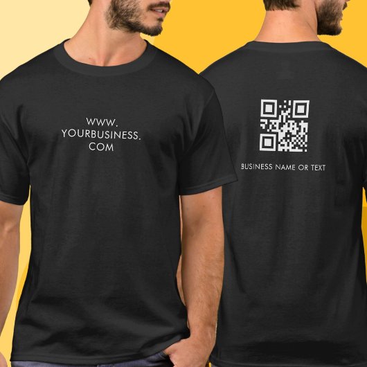 Black QR Code Benutzerdefinierte Website Einfach m T-Shirt