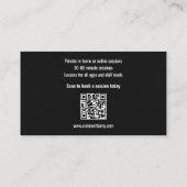 Black Qr Code Black Violin Violinist Visitenkarte (Rückseite)