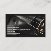 Black Qr Code Black Violin Violinist Visitenkarte (Vorderseite)