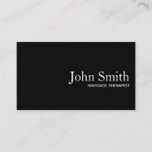 Black QR Code Massage Therapeut Business Card Visitenkarte (Vorderseite)