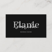 Black QR Code Trendy Elegant Moderne Visitenkarte (Vorderseite)
