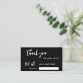 Black qr Firmenlogo Diskontkarte Treuekarte (Stehend Vorderseite)